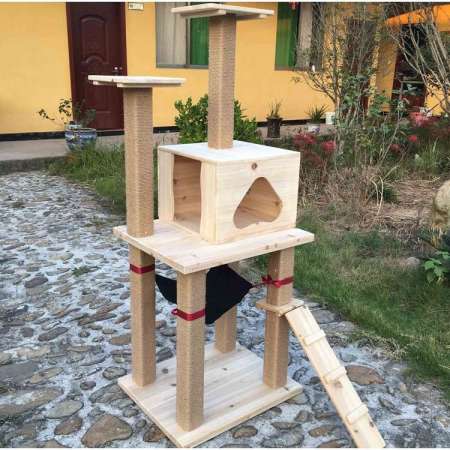 SDCT002 Modern High Quality Wooden Cat Scratch Tree